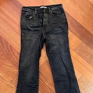Levi’s True Black Ribcage Straight Ankle Jeans
